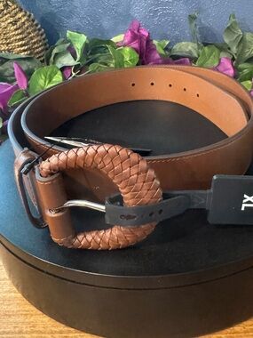NWT Ralph Lauren Brown Leather Belt Size XL